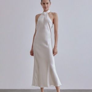 🚫SOLD 🚫Silk Maison Halter Dress
